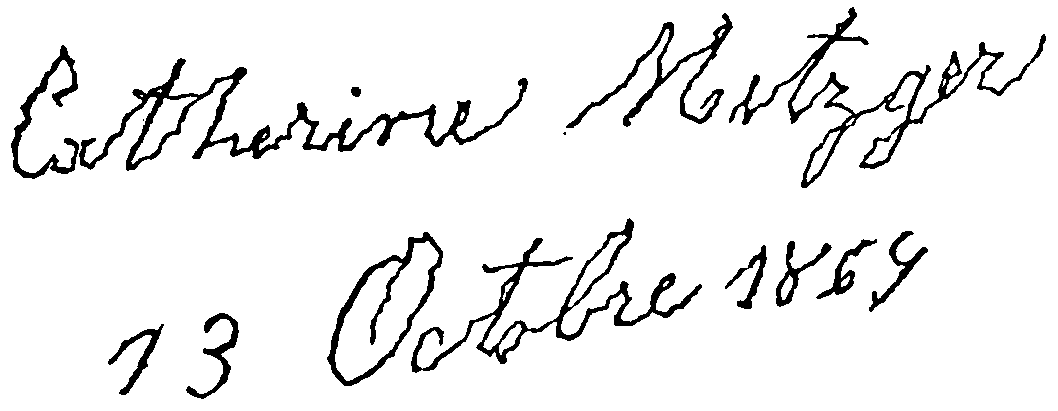Small irregular handwritten signature produced by a patient with Parkinson's disease.